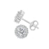 Pure Shine Halo Stud Earrings - butterfly backs